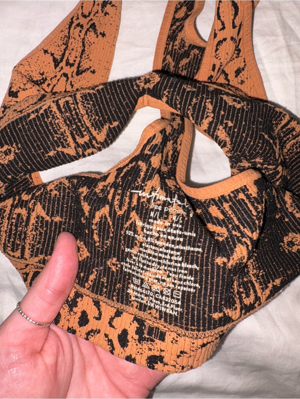 Free People Ribbed Print Racerback Bralette - Picture 4 of 4
